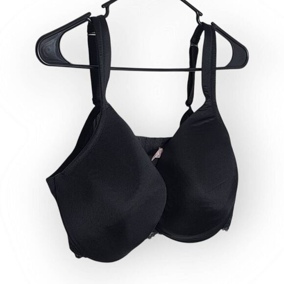 Cacique Women's Plus Size Smooth Lightly Lined Balconette Bra Black size 42D - Picture 2 of 6